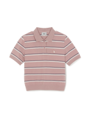 Women's Varsity Stripe Crop Polo T-Shirts