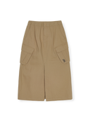 Varsity Vintage Cotton Slit Cargo Long Skirt