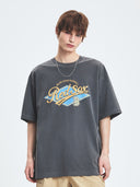 Varsity Vintage Washing Graphic Mega Over Fit T-shirt