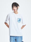 Denimlike Monotive Poket Over Fit T-shirt