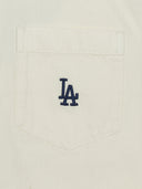 Women's Varsity Logo Cropped Short Sleeve Denim Shirts