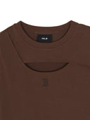 Women's Cut Out Detail Slim Semi Crop T-Shirts