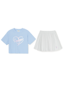 Heart Sportive Girl's T-shirt Set