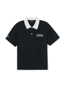 Basic Small Letter Comfortable Fit Polo T-Shirts
