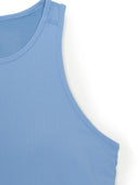 Women Basic Small Logo Ribbed Crop Top