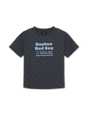 Women's Dots Pattern Lettering Slim Semi Crop T-shirts