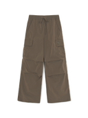 Women's GORPCORE Glossy High Waist Cargo Wide Flare Pants