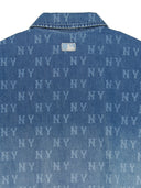 Classic Monogram Gradation Printed Short Sleeve Denim Shirts