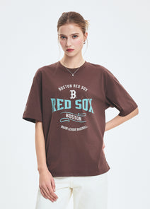 Varsity Vintage Color Graphic Over Fit T-shirt