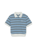 Women's Varsity Stripe Crop Polo T-shirt