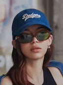 Varsity Cursive Denim Unstructured Ball Cap
