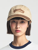 Varsity Vintage Cursive Color Block Unstructured Ball Cap