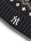 NORDIC PATTERN POMPOM BEANIE