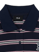 Women's Varsity Stripe Crop Polo T-shirt