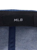 Varsity Cursive Denim Color Block Unstructured Ball Cap