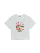 Women's Summer Vintage Washing Graphics Crop T-shirt