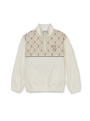 Dia Monogram Blocking Half Zip Sweatshirt
