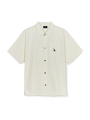 Varsity Logo Short Sleeve Denim Shirts