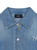 Women's Varsity Logo Cropped Denim Shirts