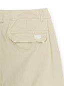 Woman Vintage Cotton Multi Cargo Semi-wide Pants