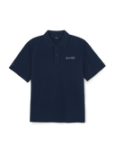 Varsity Small Cursive Over Fit Polo T-Shirts