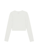 Women's Basic Slim Ribbed Crop Long Sleeve T-shirts