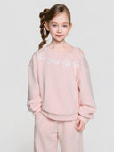 Street Girl's Lettering Layered Sweatshirt Set