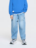 BASIC CURVED DENIM PANTS