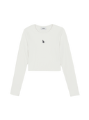 Women's Basic Slim Ribbed Crop Long Sleeve T-shirts
