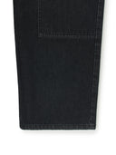 Men's Basic Small Logo Carpenter Semi Wide Denim Pants