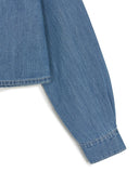 Women's Varsity Logo Cropped Denim Shirts