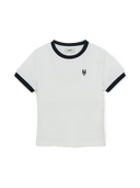 Women's Basic Small Logo Ringer T-Shirts