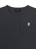 Women's Vintage Slim Henley Neck T-shirt