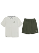 STEET BASIC WOVEN BIG LOGO T-SHIRT SET