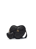 Quilted Monogram Heart Cross Bag
