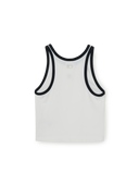 Women's Basic Ringer Crop Sleeveless T-shirt