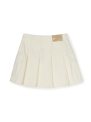 Women's Basic Pleated Cargo Denim Skirt