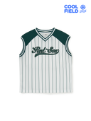 [cool Field] Varsity Sportive Striped Sleeveless