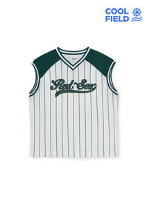 [cool Field] Varsity Sportive Striped Sleeveless