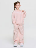 Street Girl's Lettering Layered Sweatshirt Set