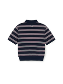 Women's Varsity Stripe Crop Polo T-shirt