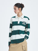 Varsity Stripe Long Sleeves Polo T-shirt