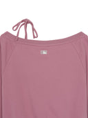 Women's Varsity Sportive Ribbon Off Shoulder Sweatshirt