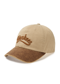 Varsity Vintage Cursive Color Block Unstructured Ball Cap