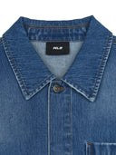 Basic Damaged Mega Logo Denim Shirts