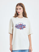 Varsity Vintage Washing Graphic Mega Over Fit T-shirt