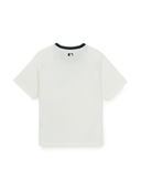 Sportive Varsity Woven Mesh Blocking T-shirt