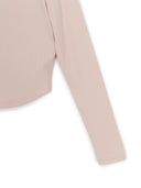 Women's Vintage Slim Ribbed Henley Neck Long Sleeve T-shirt