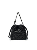 Basic Quilting PU Mini Bucket Cross Bag