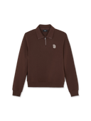 Basic Small Logo Half Zip Up Sweatshirt
